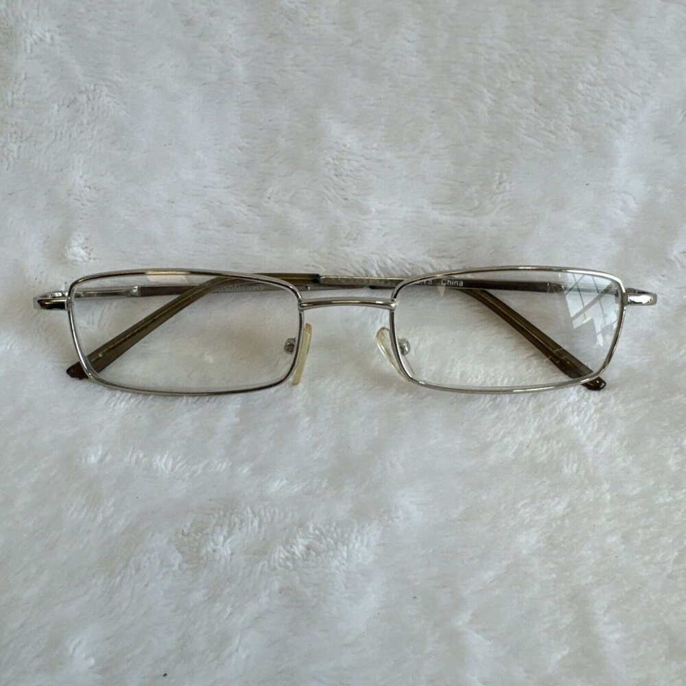 Rectangular Frame Reading Glasses 2.75 Silver Met… - image 1